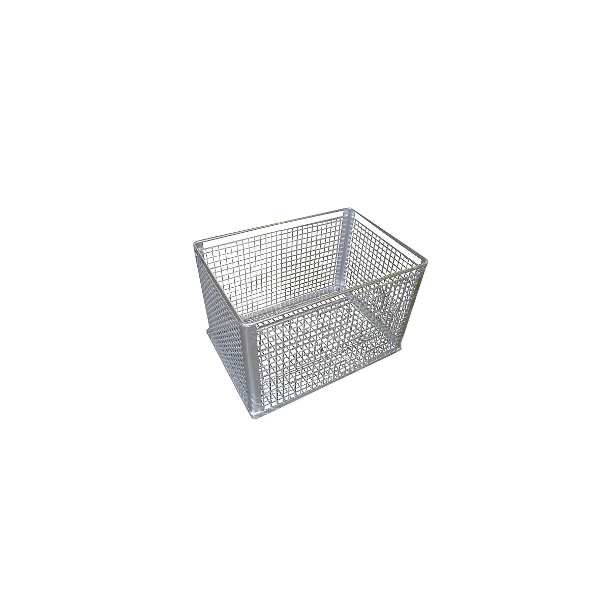 Wire mesh basket, zinc plated