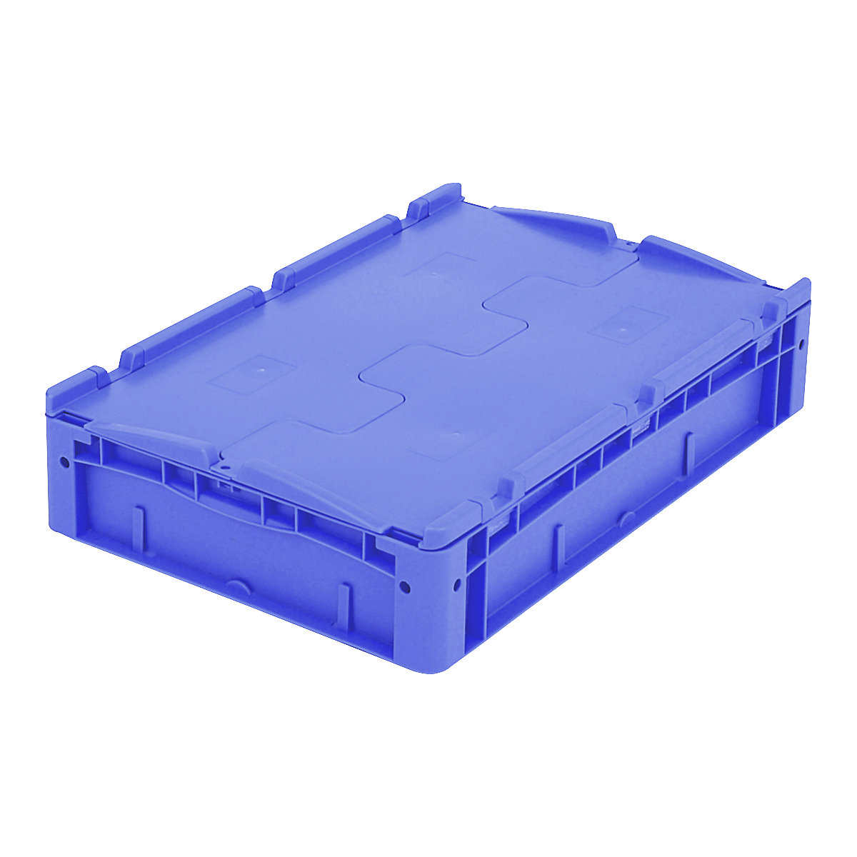 XL Euro stacking container – BITO, with 2-section hinged lid, LxWxH 600 x 400 x 138 mm-15