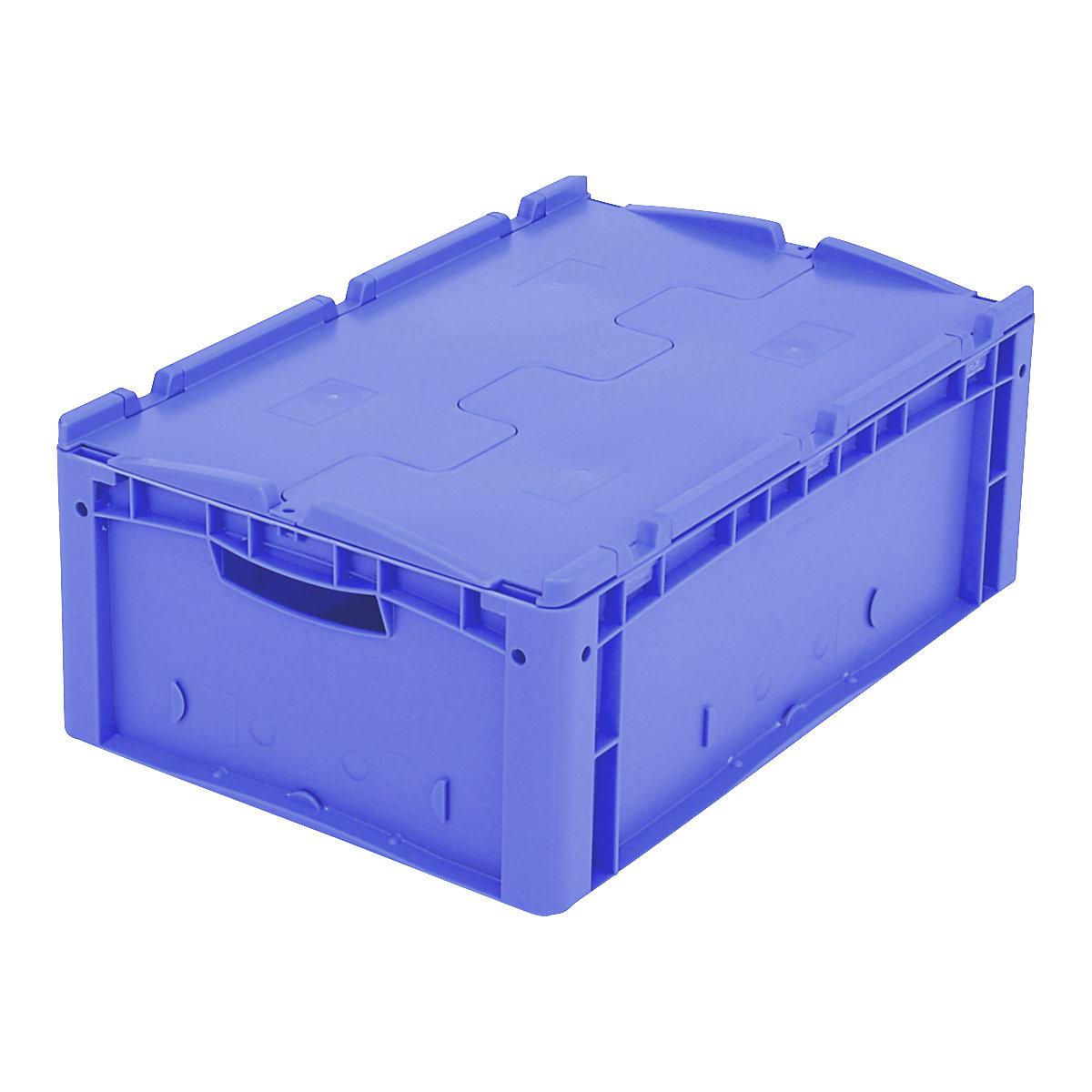 XL Euro stacking container – BITO, with 2-section hinged lid, LxWxH 600 x 400 x 238 mm-10