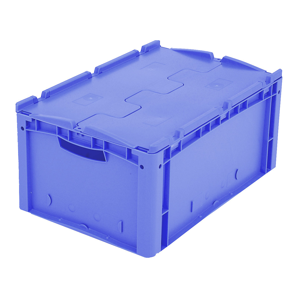 XL Euro stacking container – BITO, with 2-section hinged lid, LxWxH 600 x 400 x 288 mm-4