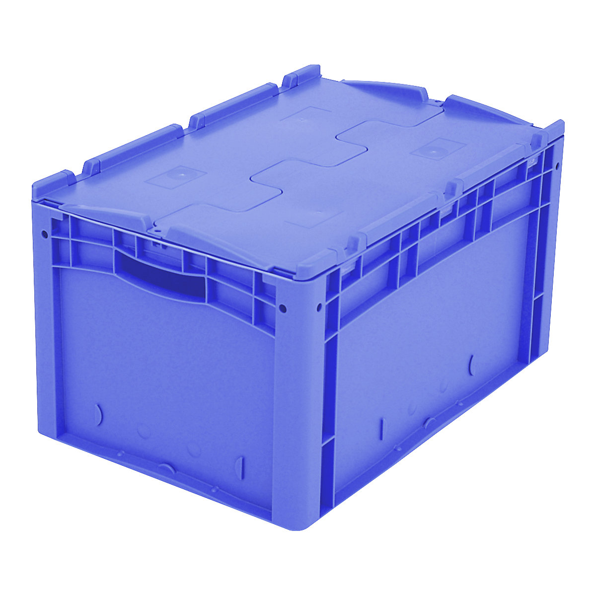XL Euro stacking container – BITO, with 2-section hinged lid, LxWxH 600 x 400 x 338 mm-17