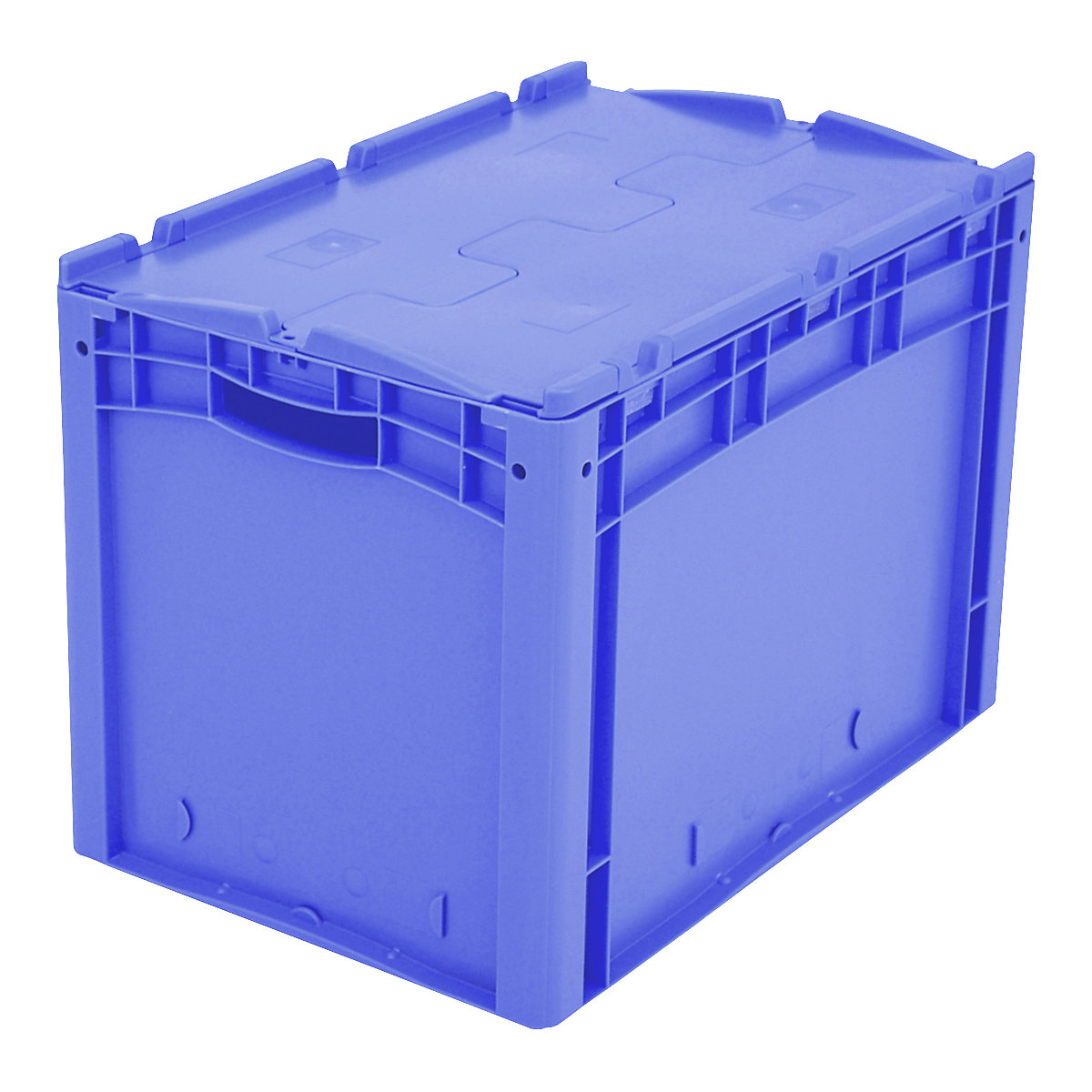 XL Euro stacking container – BITO, with 2-section hinged lid, LxWxH 600 x 400 x 438 mm-12