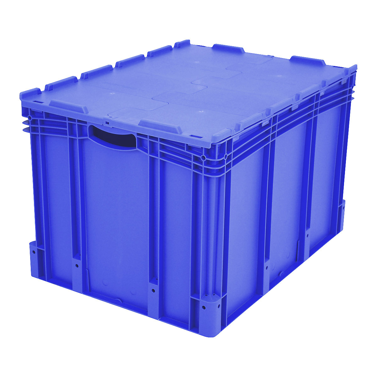 XL Euro stacking container – BITO, with 2-section hinged lid, LxWxH 800 x 600 x 538 mm-8