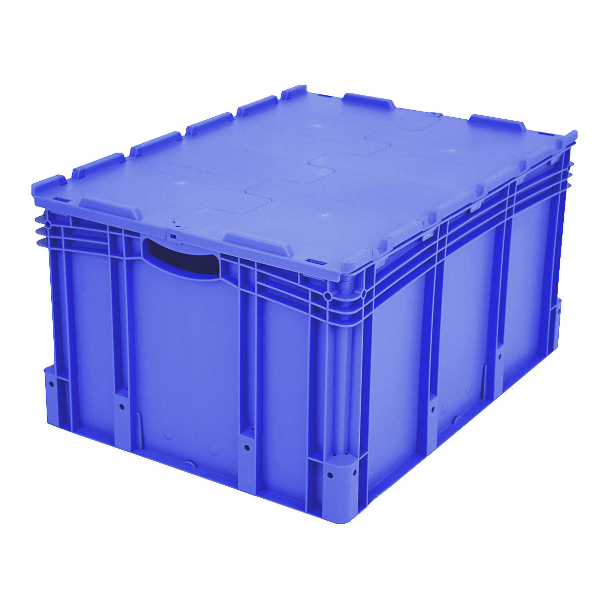 XL Euro stacking container – BITO, with 2-section hinged lid, LxWxH 800 x 600 x 438 mm-11