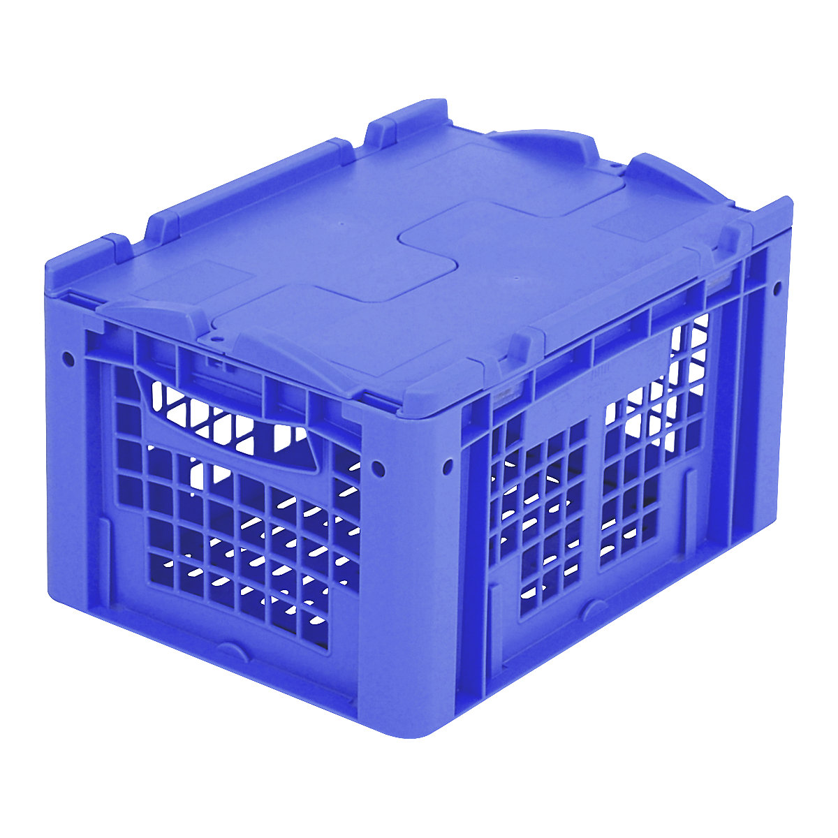 XL Euro stacking container – BITO, with lid, perforated, LxWxH 400 x 300 x 238 mm-3