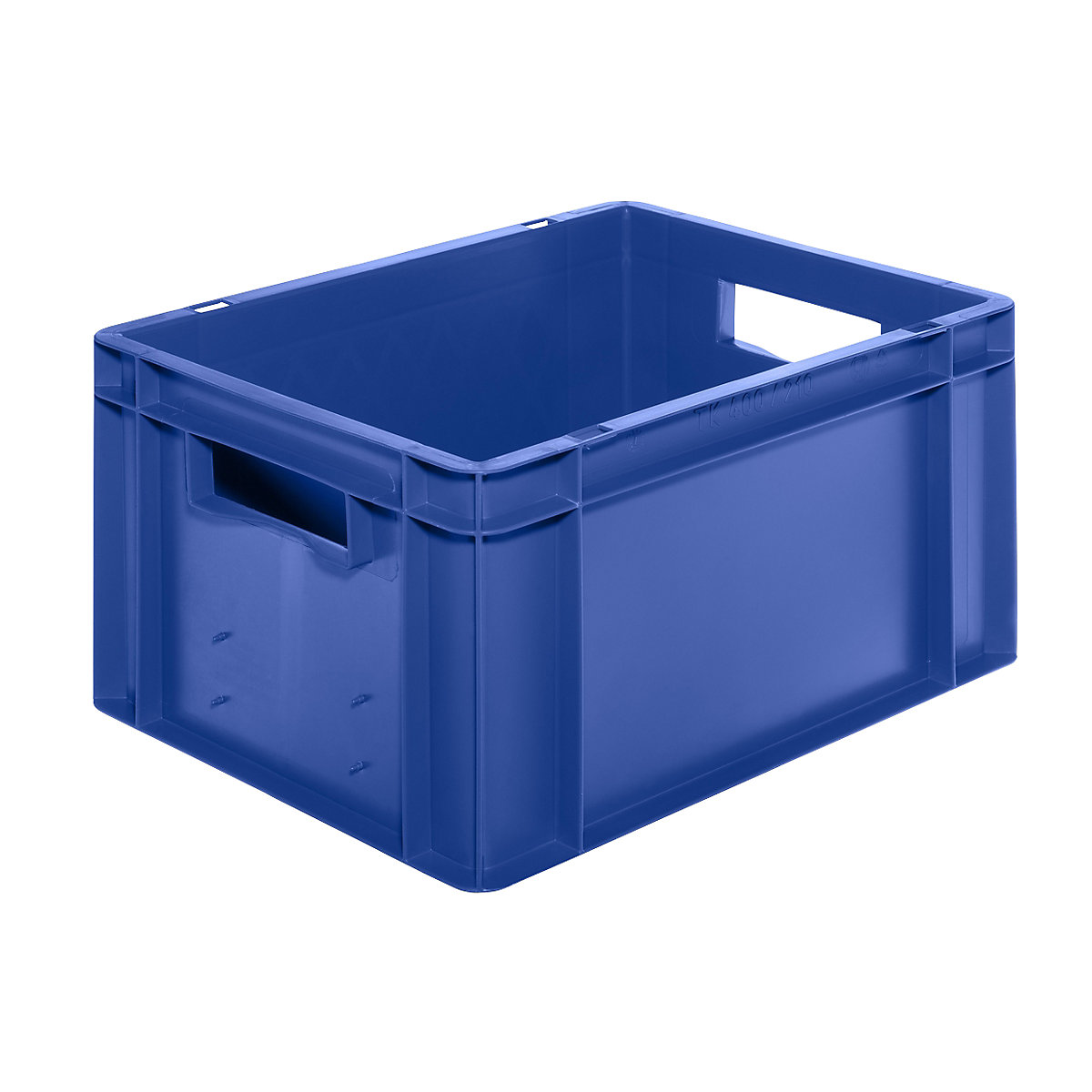 Euro stacking container, closed walls and base, LxWxH 400 x 300 x 210 mm, blue, pack of 5