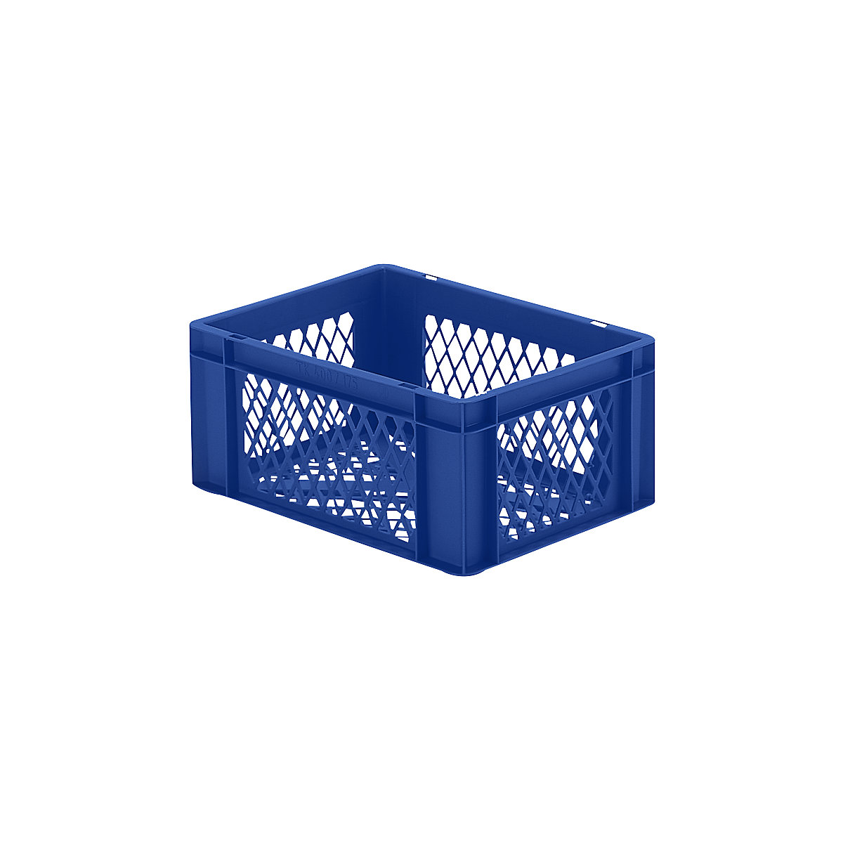 Euro stacking container, perforated walls and base, LxWxH 400 x 300 x 175 mm, blue, pack of 5