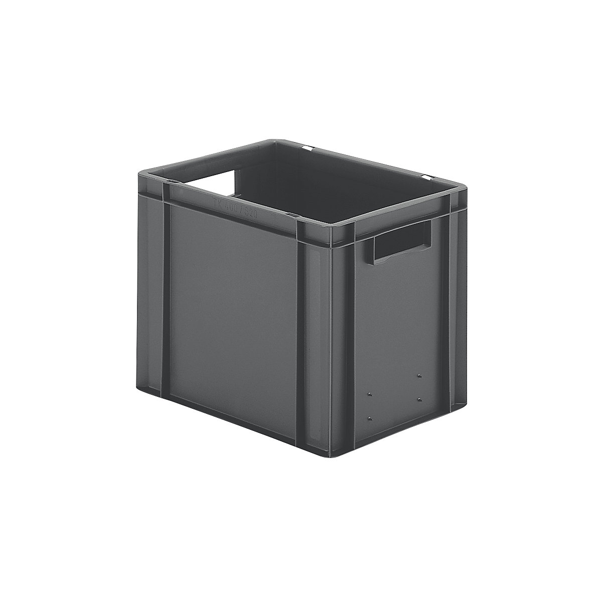 Euro stacking container, closed walls and base, LxWxH 400 x 300 x 320 mm, grey, pack of 5