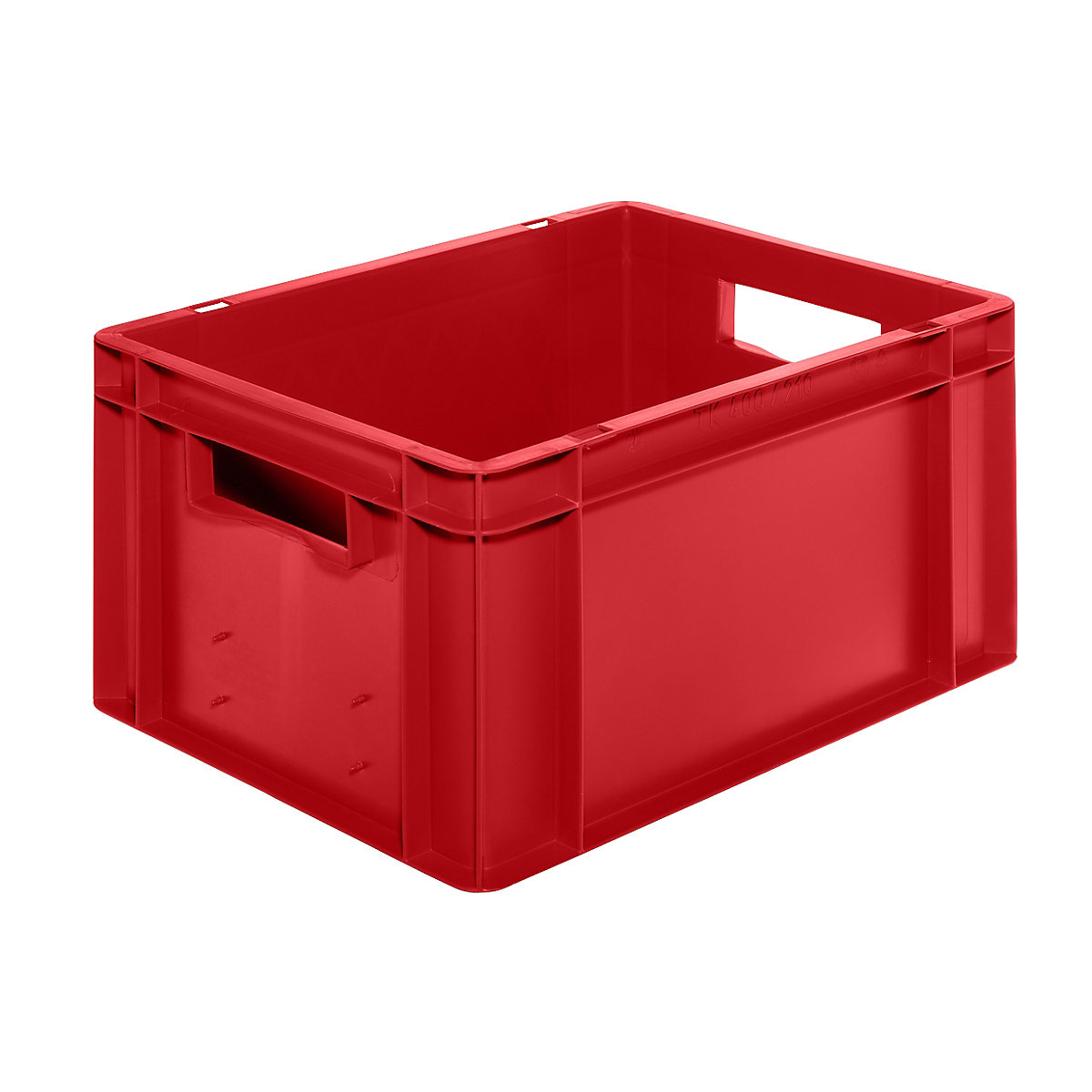 Euro stacking container, closed walls and base, LxWxH 400 x 300 x 210 mm, red, pack of 5
