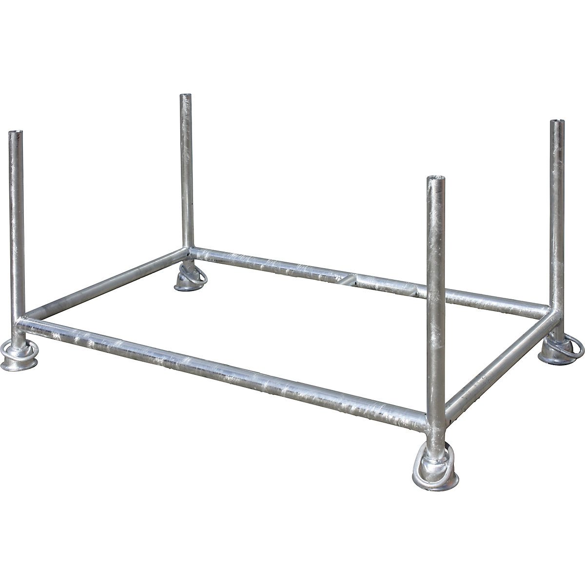 Stacking frame – Eichinger, LxWxH 1430 x 870 x 700 mm, with 1 cross tube, zinc plated-2
