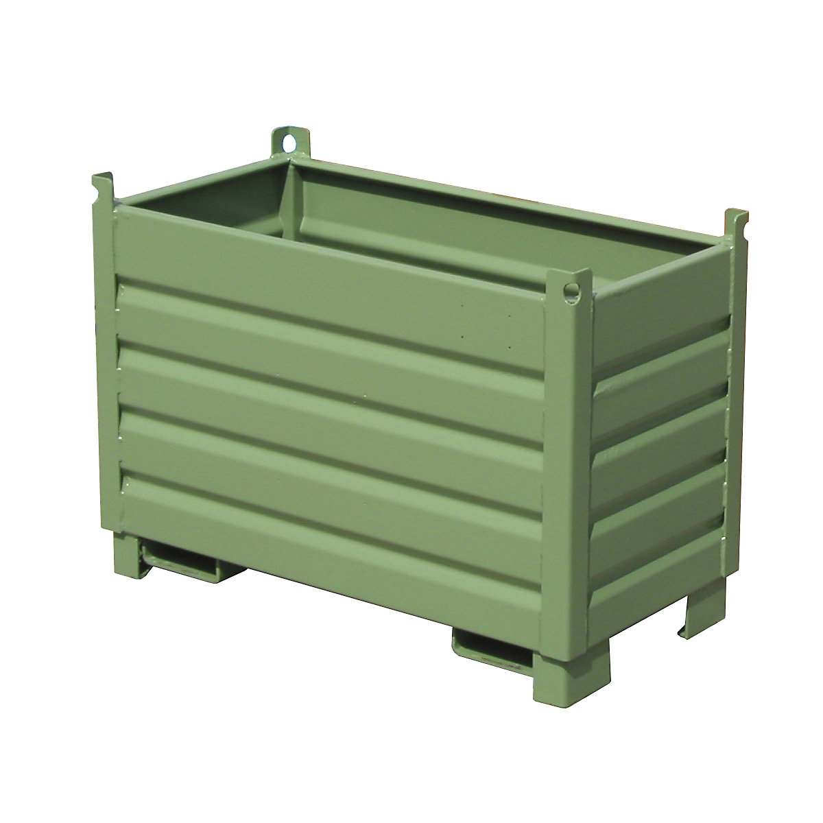 Waste container – eurokraft pro, capacity 0.50 m³, reseda green-7