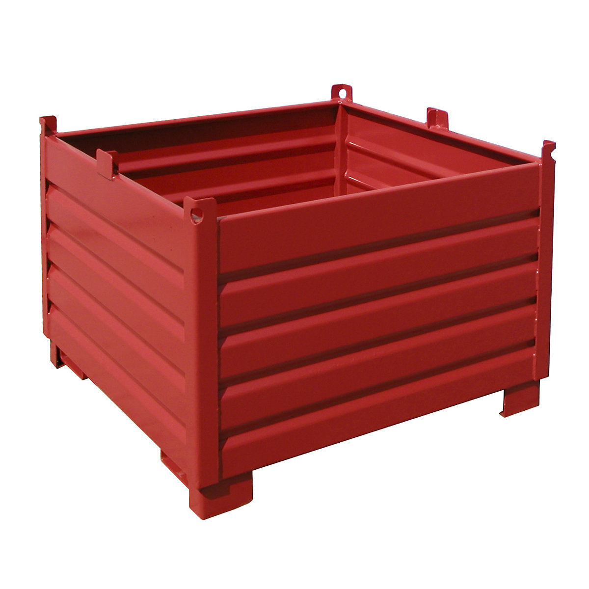 Waste container – eurokraft pro, capacity 1.0 m³, flame red-8
