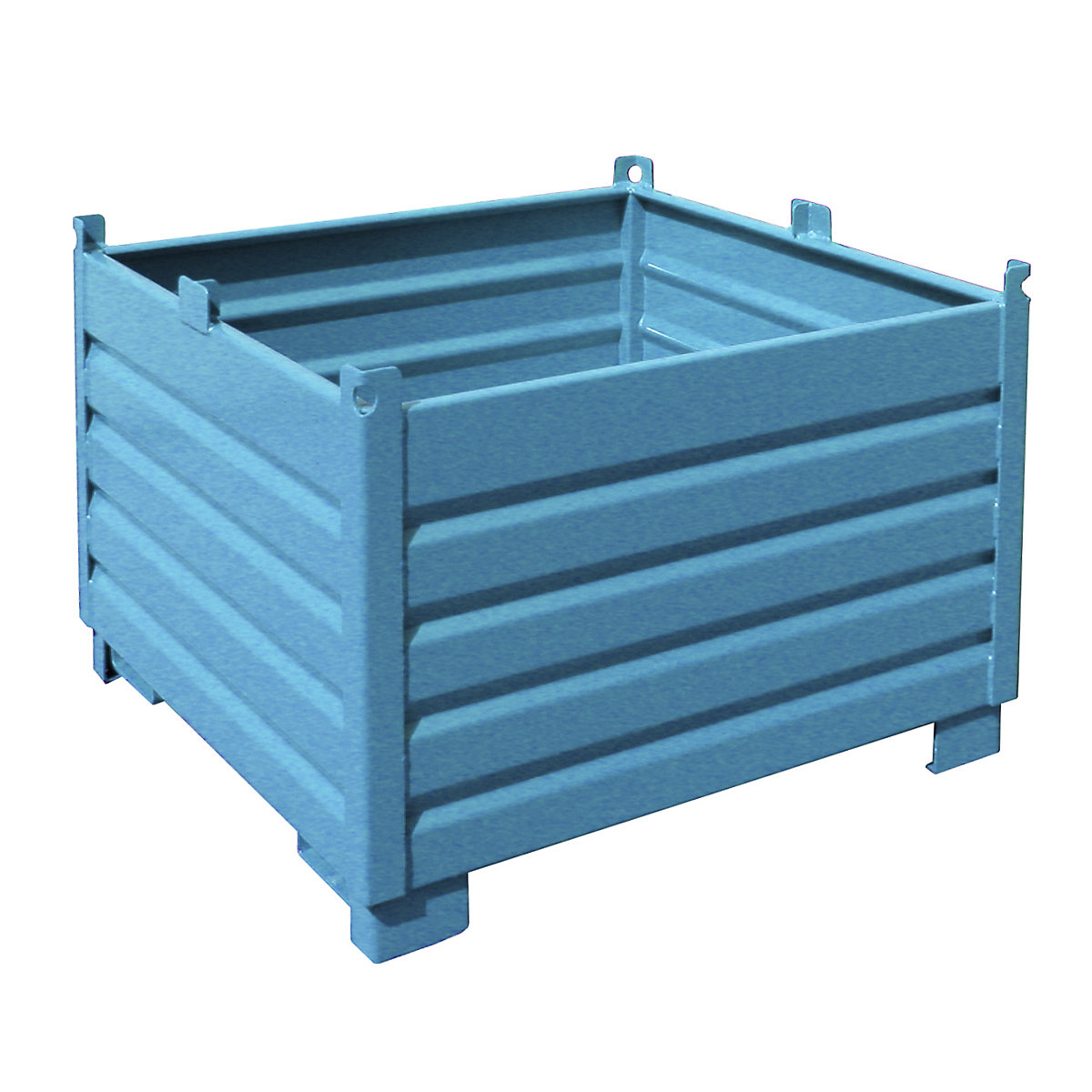 Waste container – eurokraft pro, capacity 1.0 m³, light blue-5