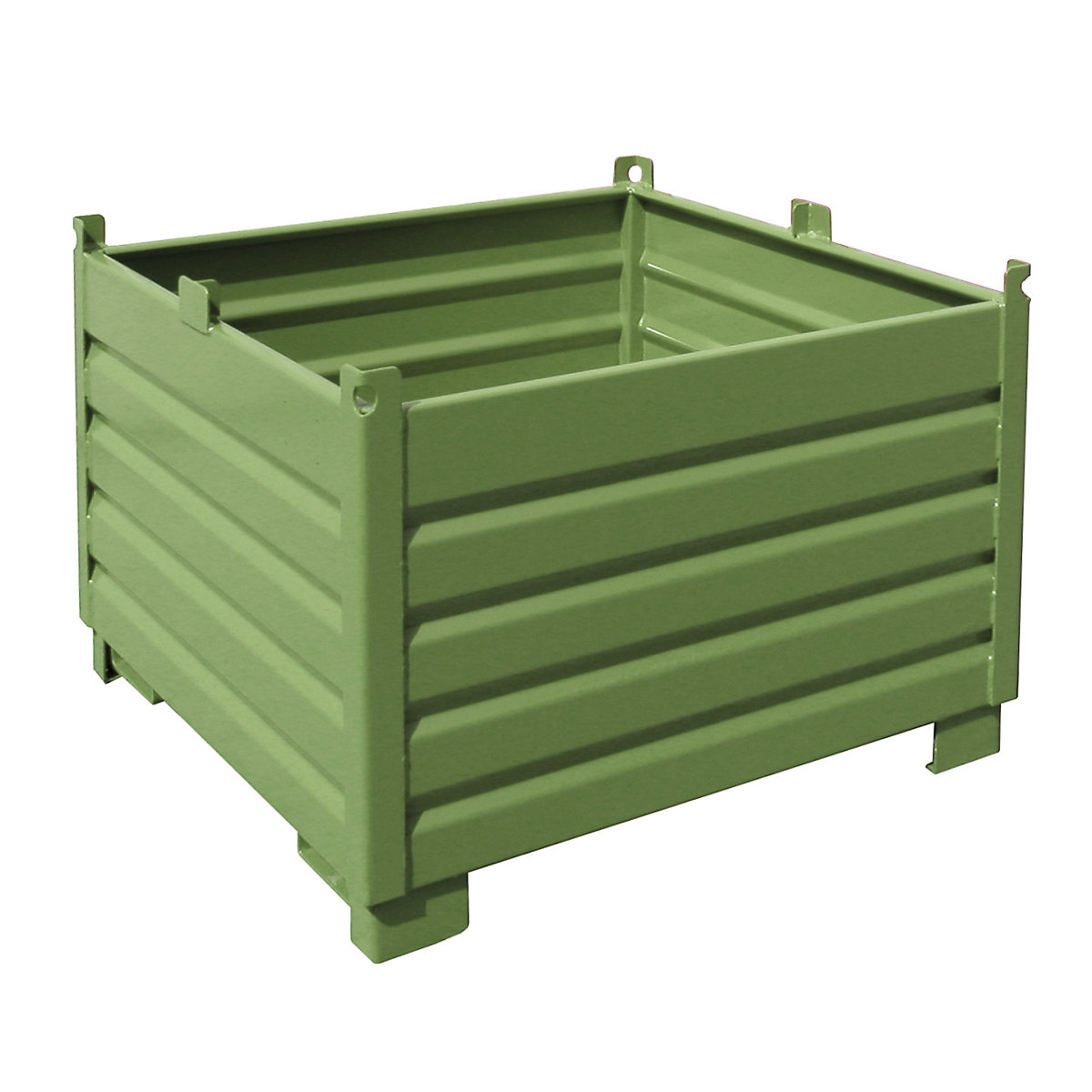 Waste container – eurokraft pro, capacity 1.0 m³, reseda green-6