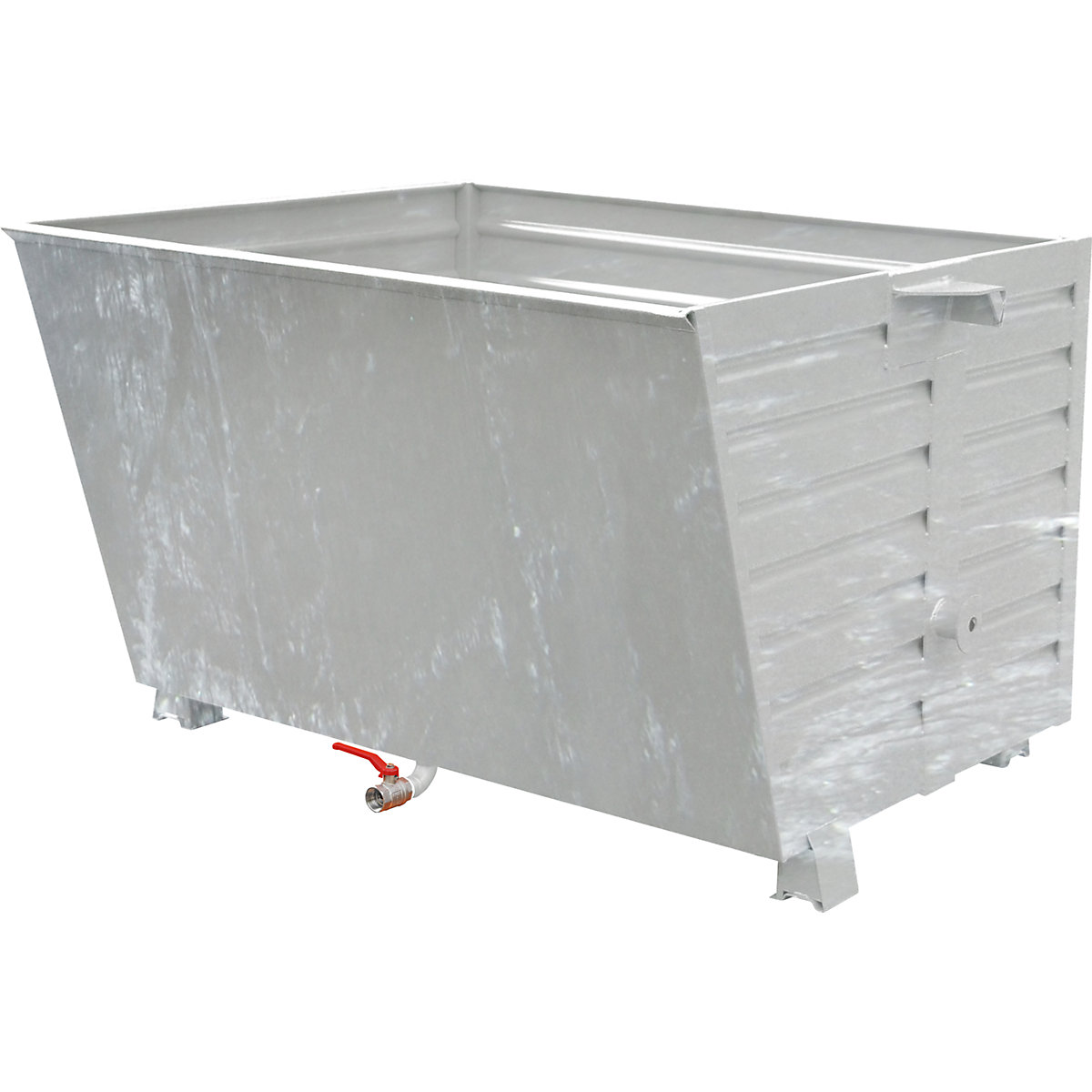 BSL stacking tilting skip for metal swarf with perforated base - eurokraft pro