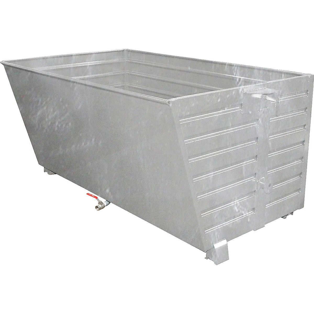 BSL stacking tilting skip for metal swarf with perforated base - eurokraft pro