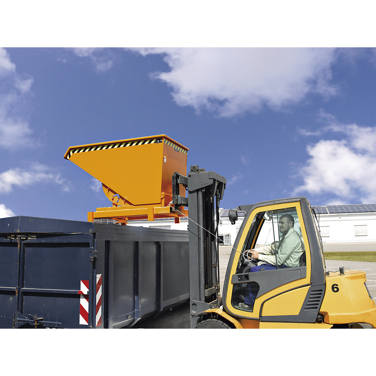 Heavy duty tilting skip – eurokraft pro (Product illustration 2)-1