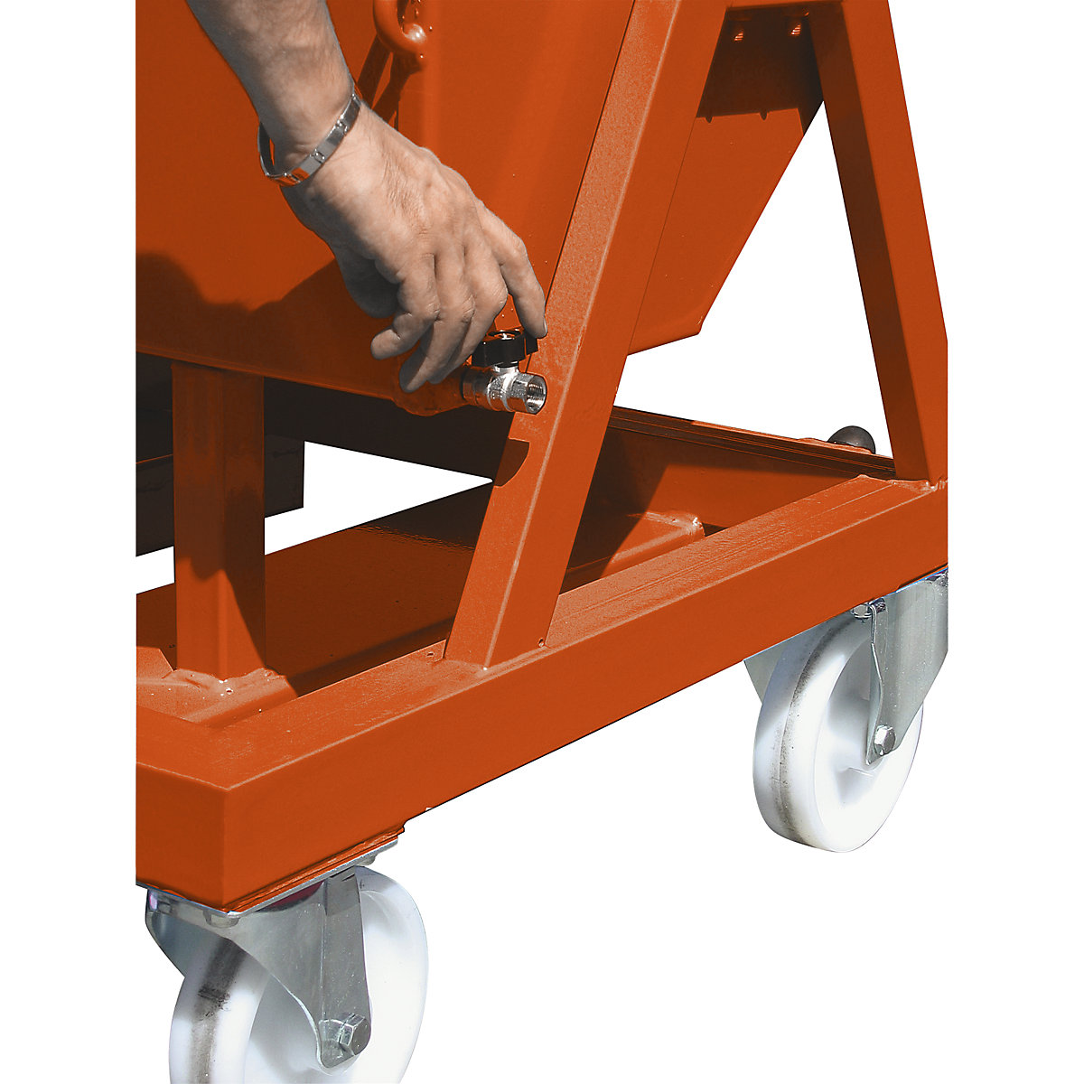 Mobile tilting skip with tilting mechanism (Product illustration 4)-3
