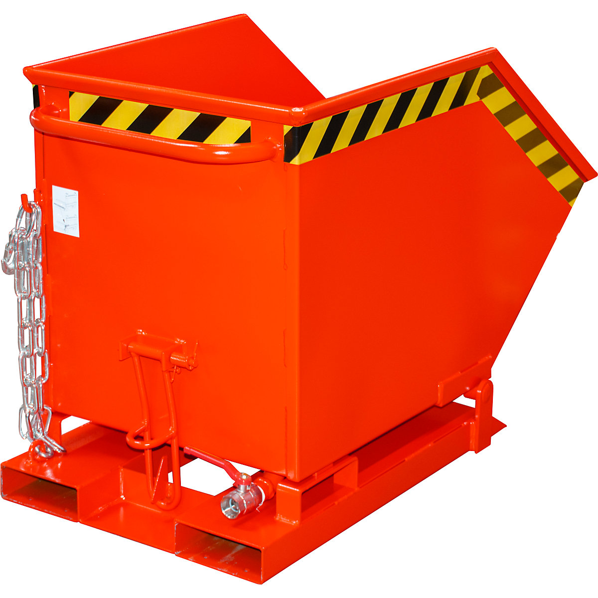 Tilting skip for metal swarf - eurokraft pro