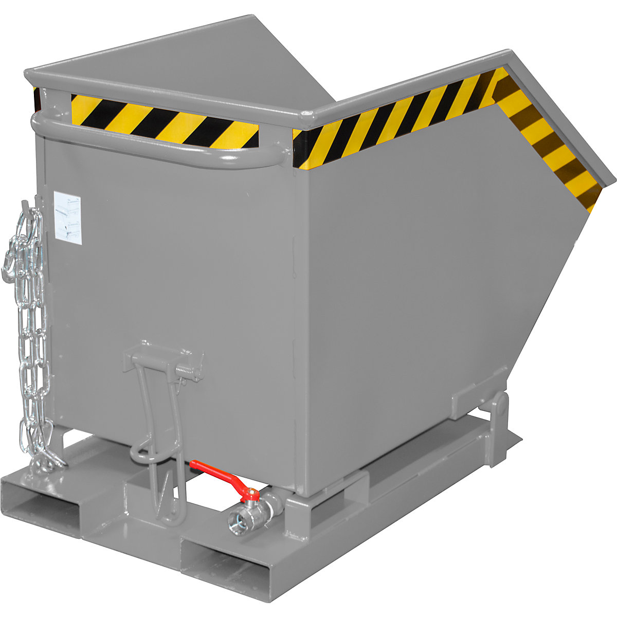 Tilting skip for metal swarf - eurokraft pro