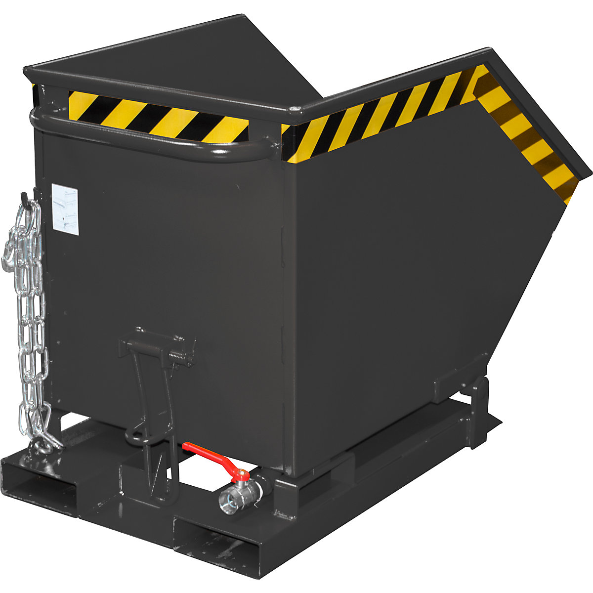 Tilting skip for metal swarf - eurokraft pro