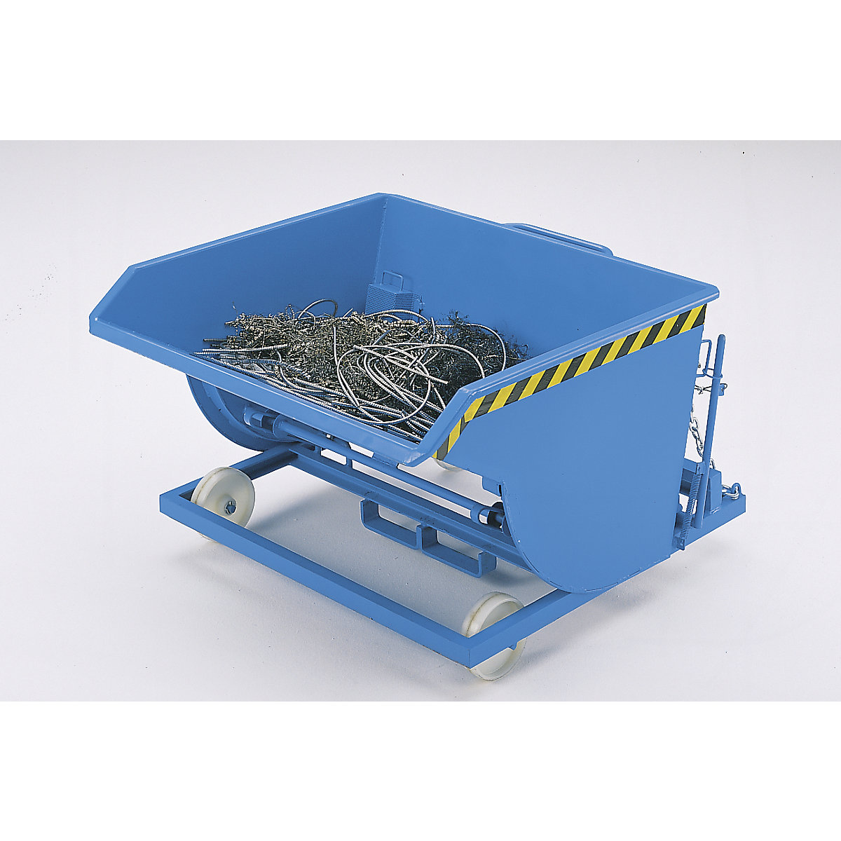 Tilting skip for metal swarf, with nylon wheels – eurokraft pro (Product illustration 5)-4