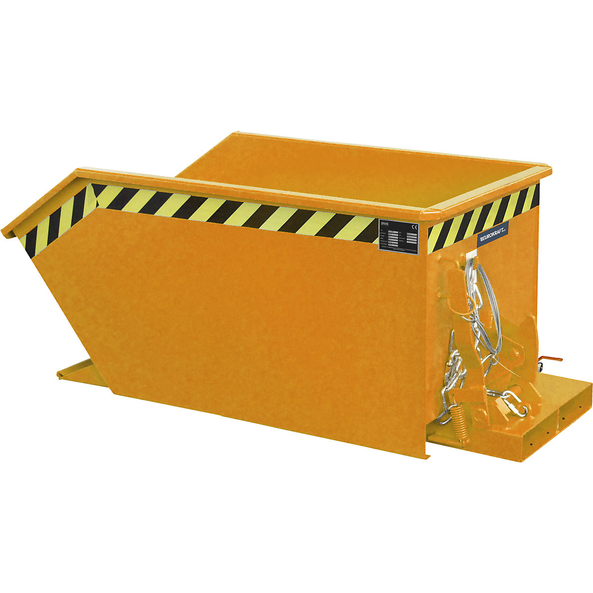 Tilting skip for shavings, low overall height (E) - eurokraft pro