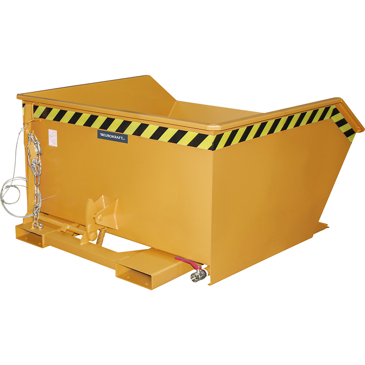 Tilting skip for shavings, low overall height (E) - eurokraft pro