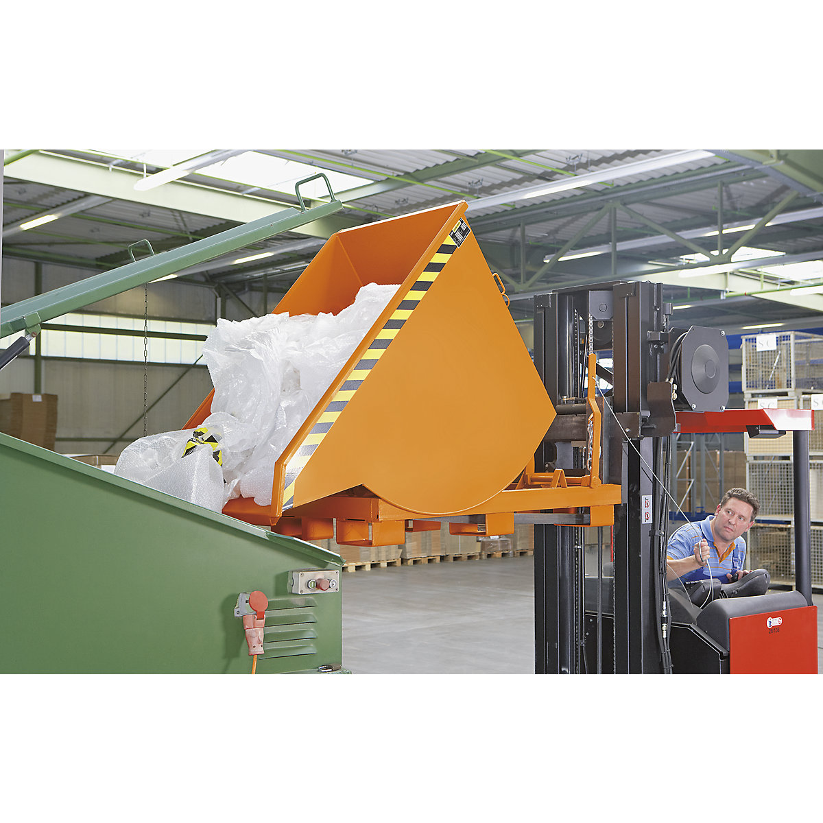 Tilting skip, narrow version – eurokraft pro (Product illustration 4)-3