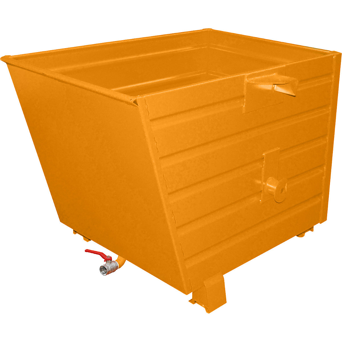 BSL stacking tilting skip for metal swarf with perforated base – eurokraft pro