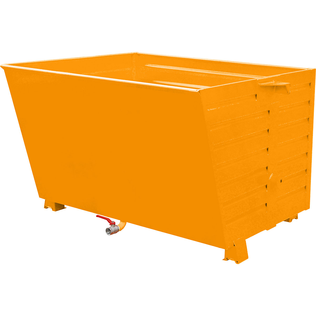 BSL stacking tilting skip for metal swarf with perforated base – eurokraft pro