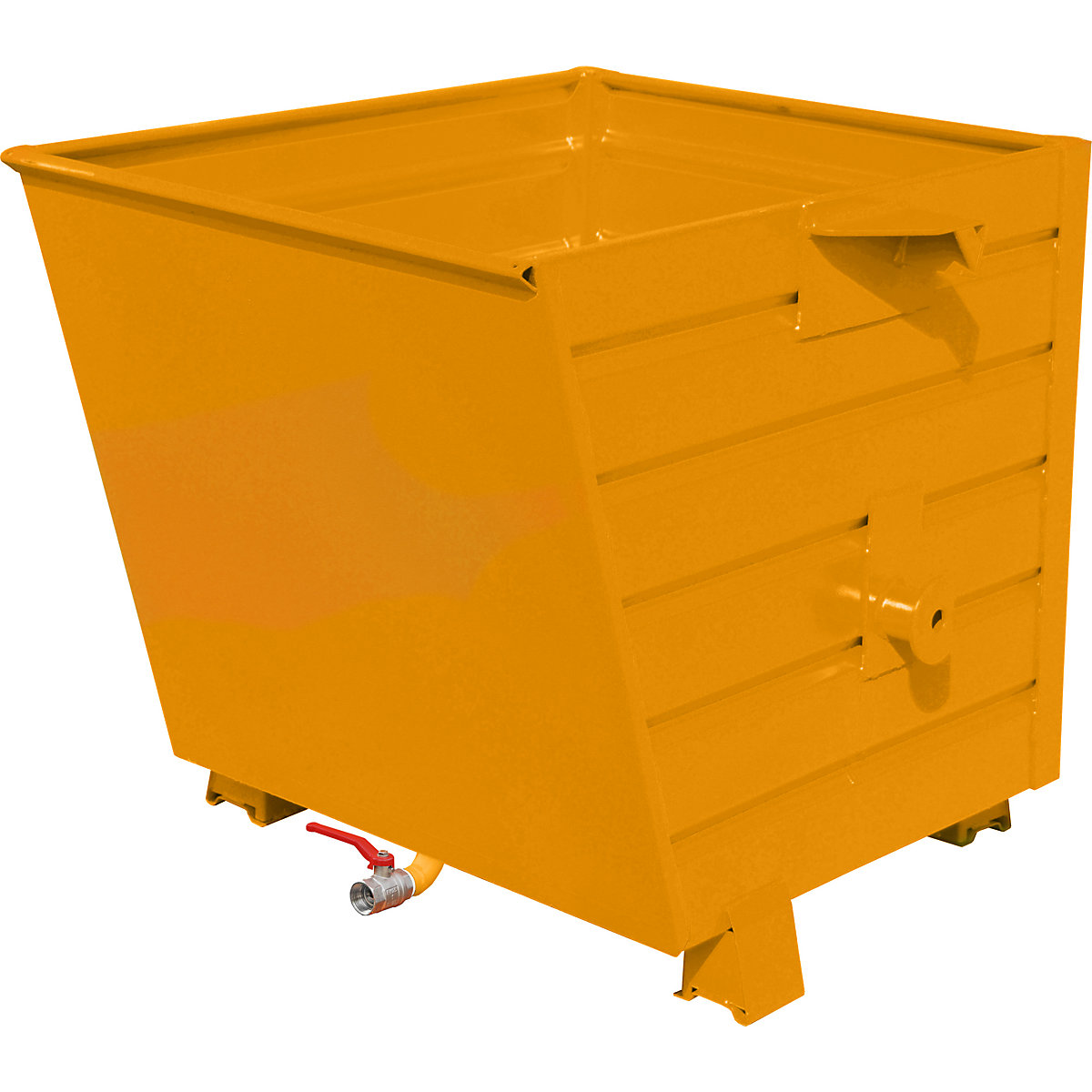 BSS stacking tilting skip for metal swarf with sieve plate insert – eurokraft pro