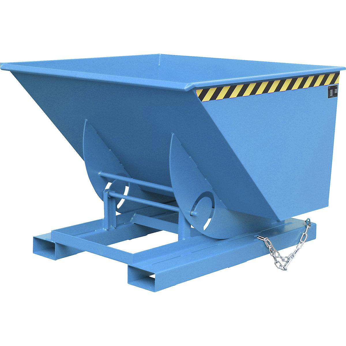 Compact tilting skip – eurokraft pro, capacity 1 m³, light blue-5