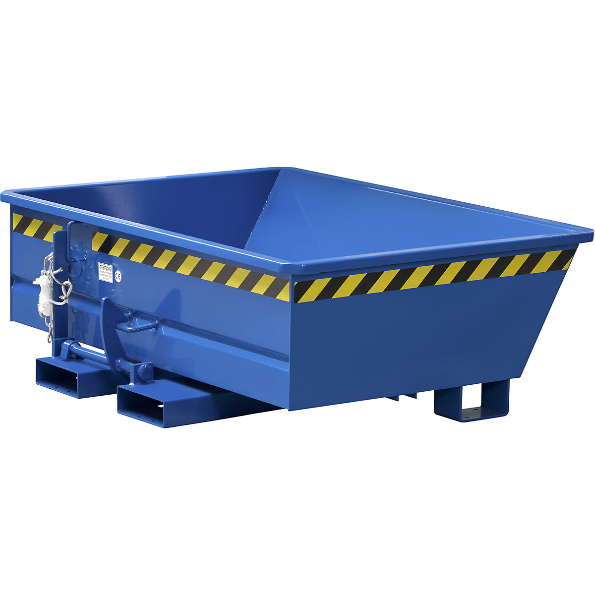 Mini tilting skip, low overall height