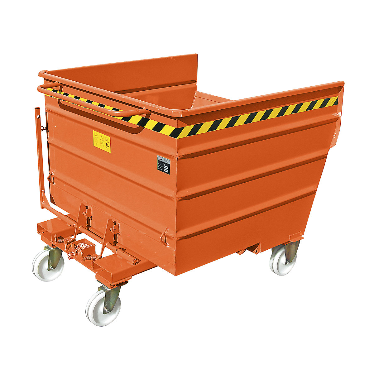 Mobile tilting skip with tilting mechanism, with wheel set, capacity 1.32 m³-7