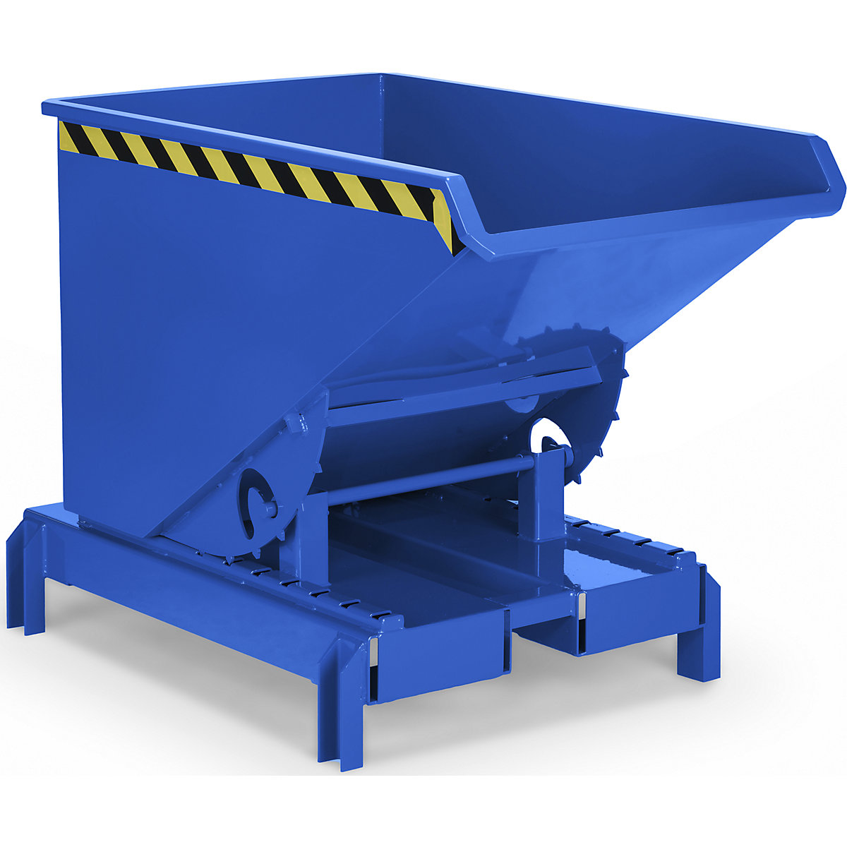 Roller tipping skip for stackers and drawbar stackers