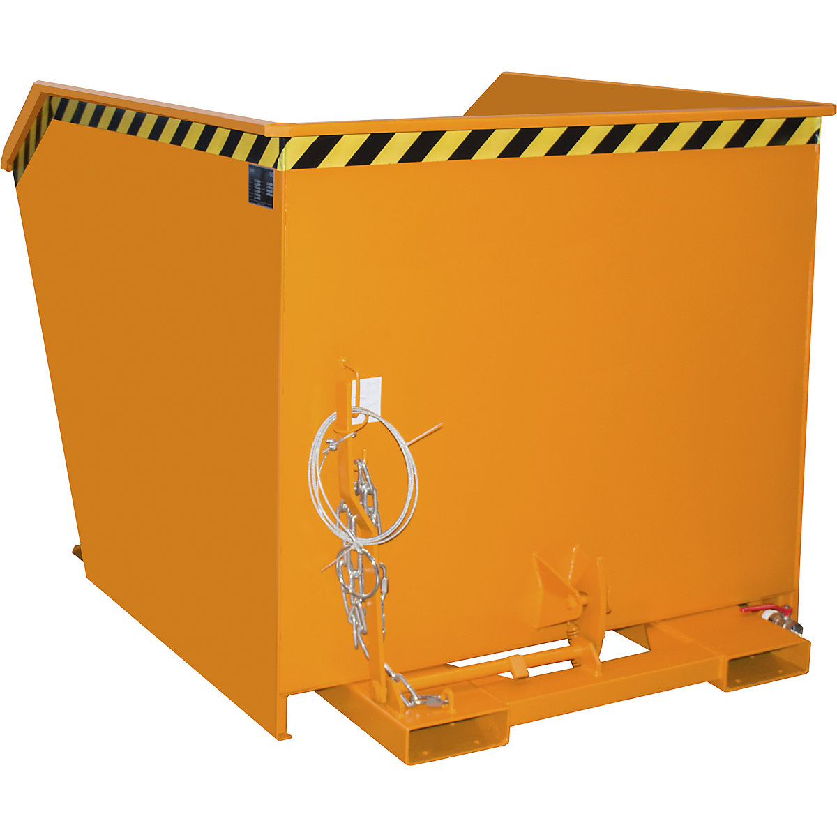 SGU skip for metal swarf – eurokraft pro, capacity 1.5 m³, yellow orange-5