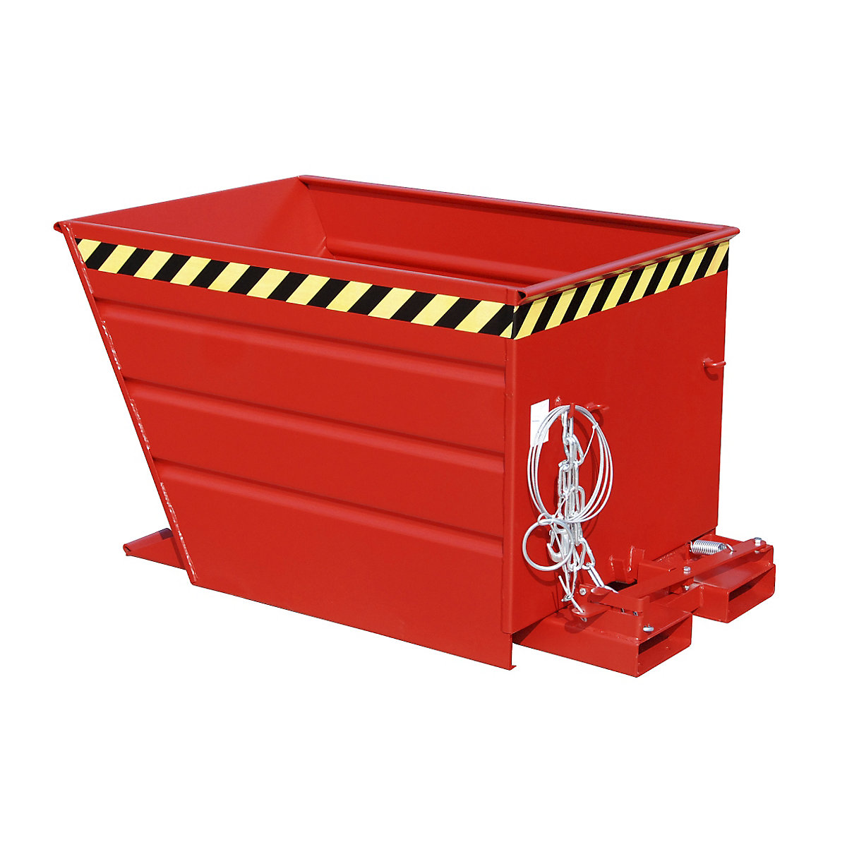 Tilting skip – eurokraft pro, compact design, capacity 0.55 m³, flame red-8