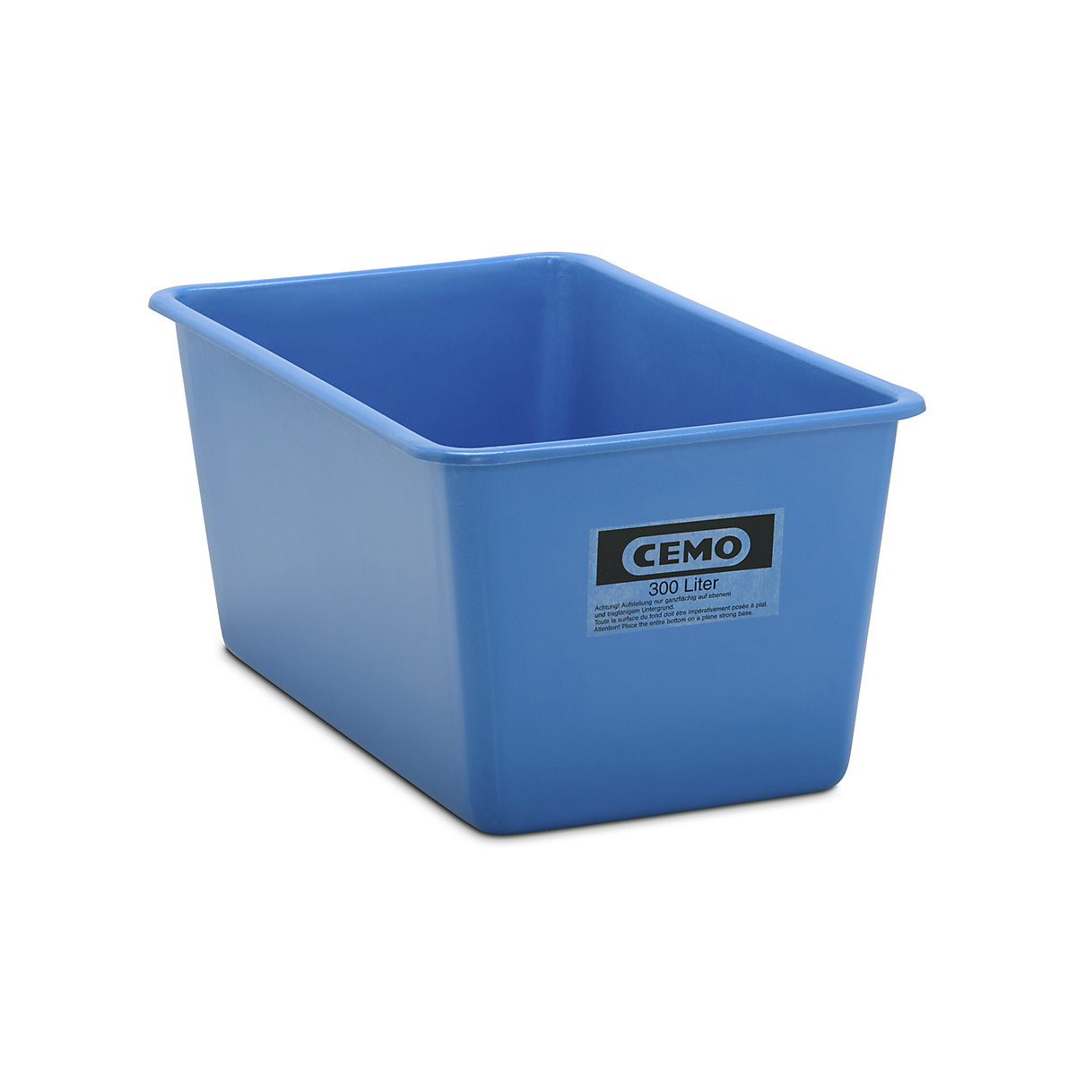 Large GRP container – CEMO, capacity 300 l, LxWxH 1170 x 690 x 520 mm, blue-6