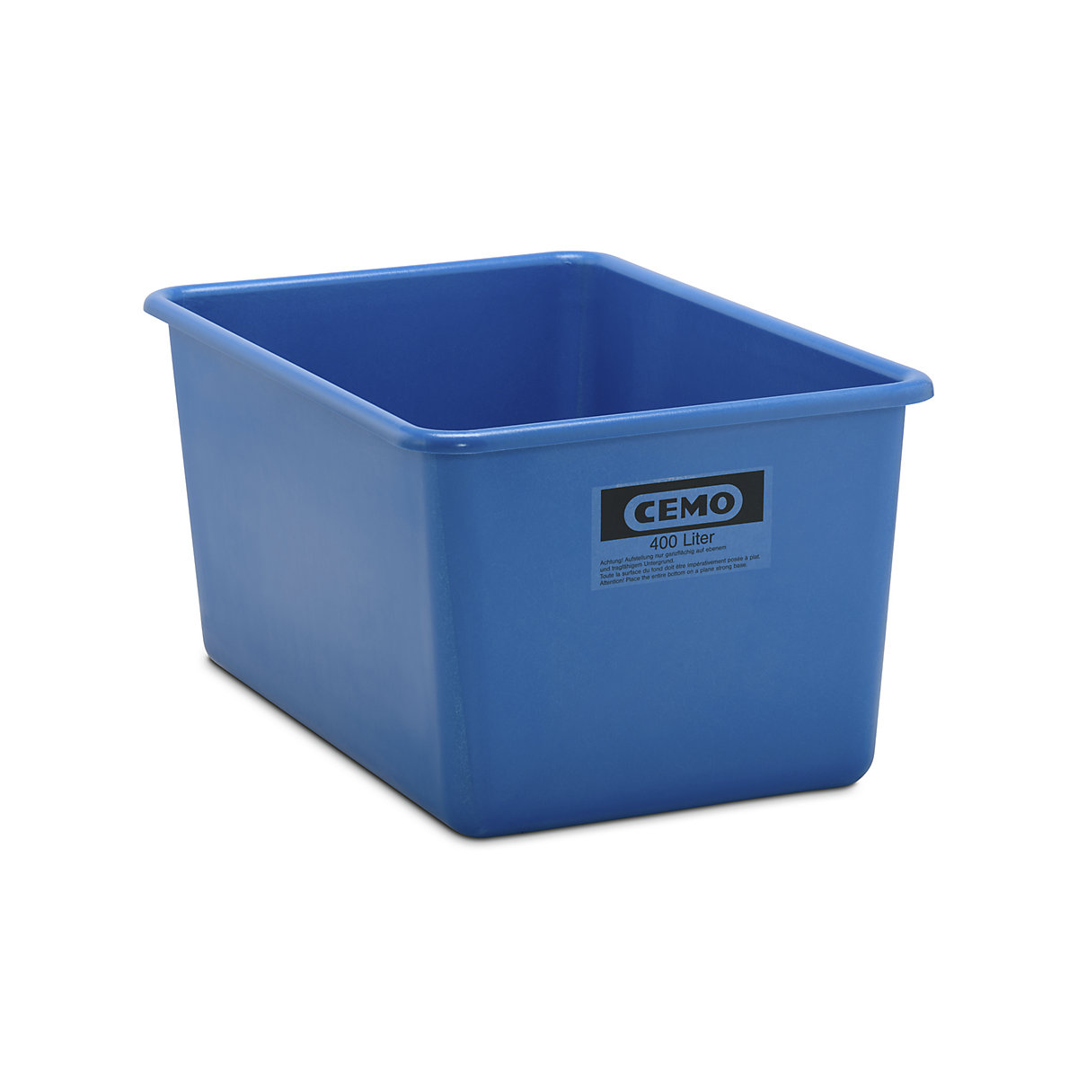 Large GRP container – CEMO, capacity 400 l, LxWxH 1190 x 790 x 585 mm, blue-6
