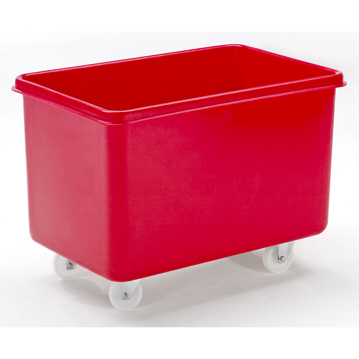 Mobile square polyethylene containers, capacity 227 l, red-3