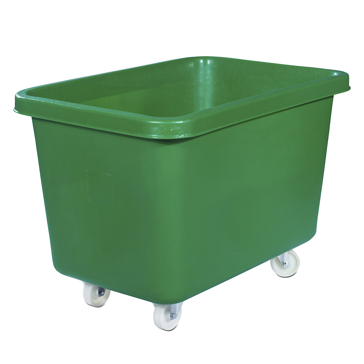 Mobile square polyethylene containers, capacity 227 l, green, 5+ items-4