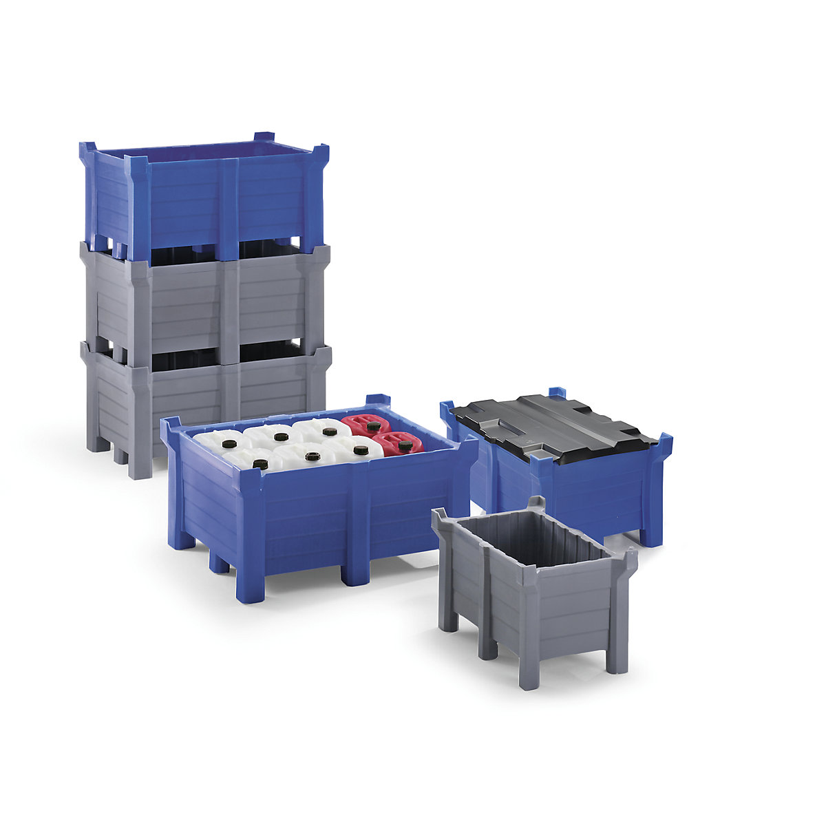 Polyethylene transport and stacking container (Product illustration 2)-1