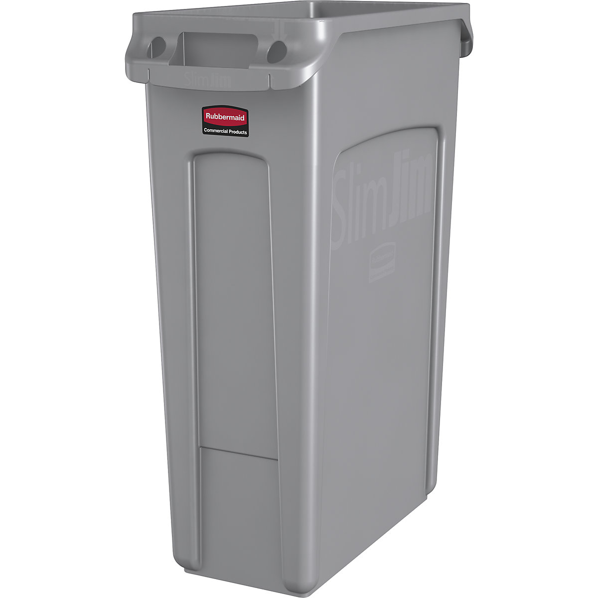 SLIM JIM® recyclable waste collector/waste bin – Rubbermaid, capacity 87 l, with ventilation ducts, grey-11