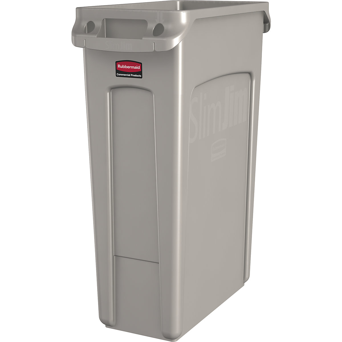 SLIM JIM® recyclable waste collector/waste bin – Rubbermaid, capacity 87 l, with ventilation ducts, beige, 3+ items-15