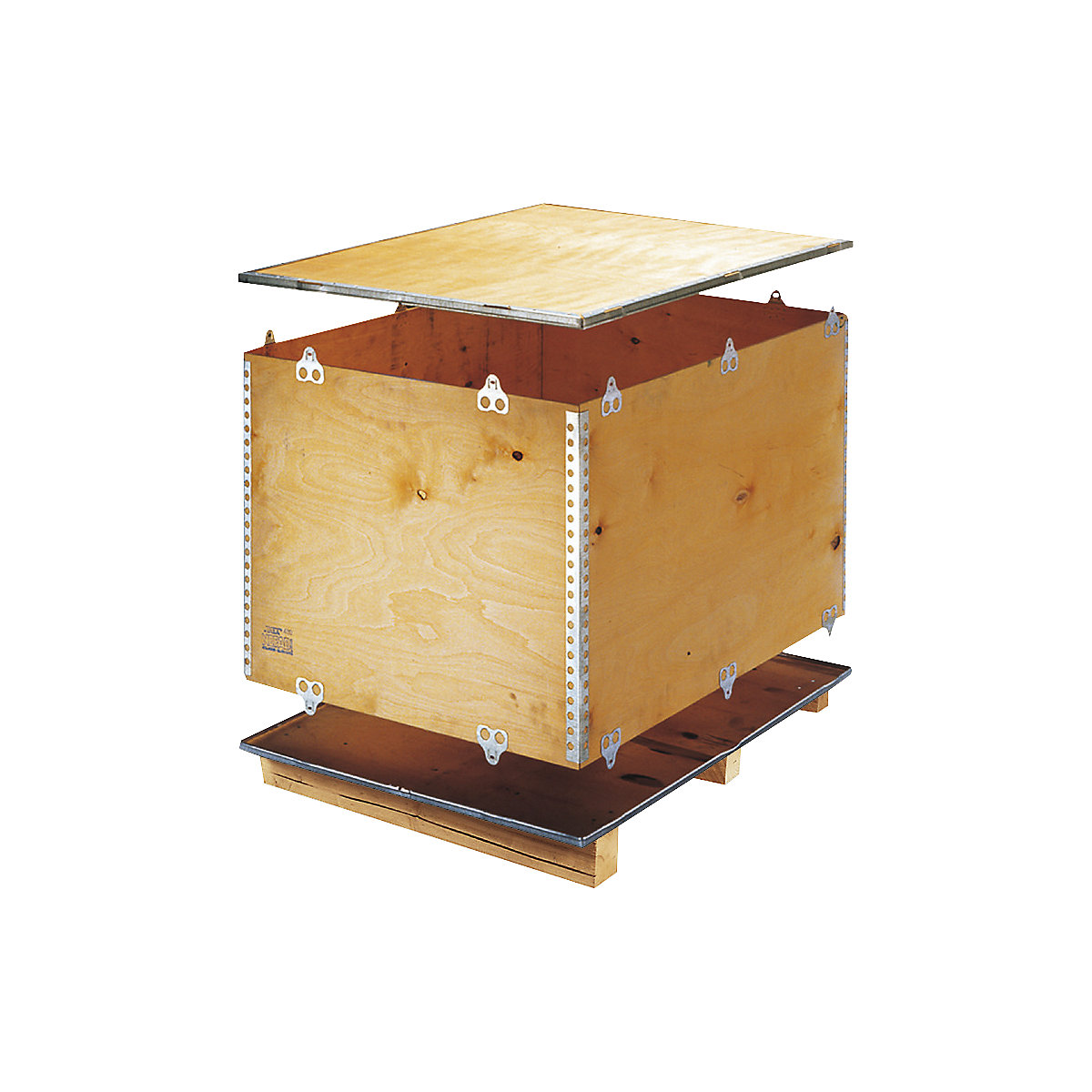 Caja plegable de madera estándar – ratioform, con listones de deslizamiento, L x A x H exteriores 800 x 600 x 516 mm-1