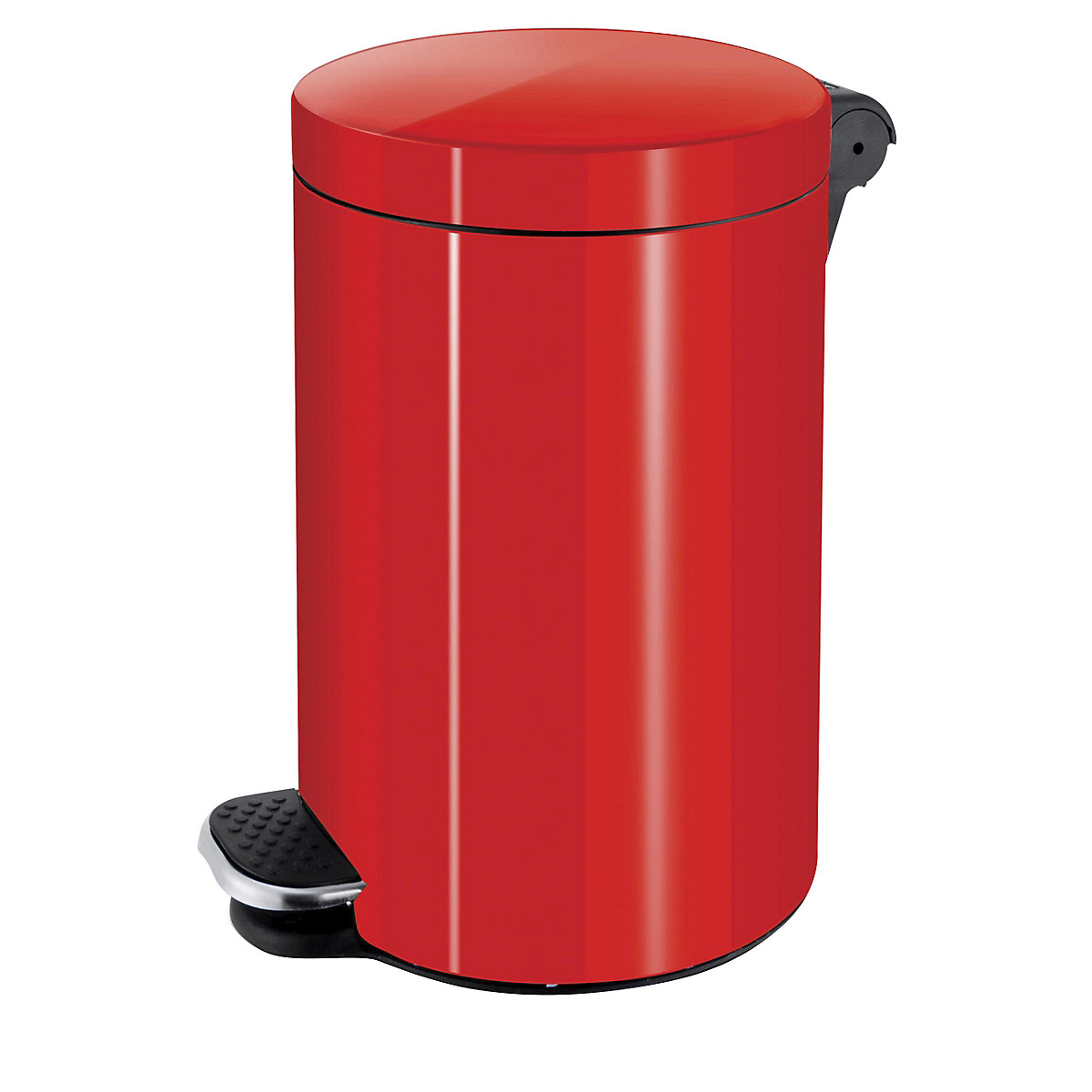 Spremnik za otpad s papučicom, volumen 3 l, VxØ 260 x 170 mm, u crvenoj boji