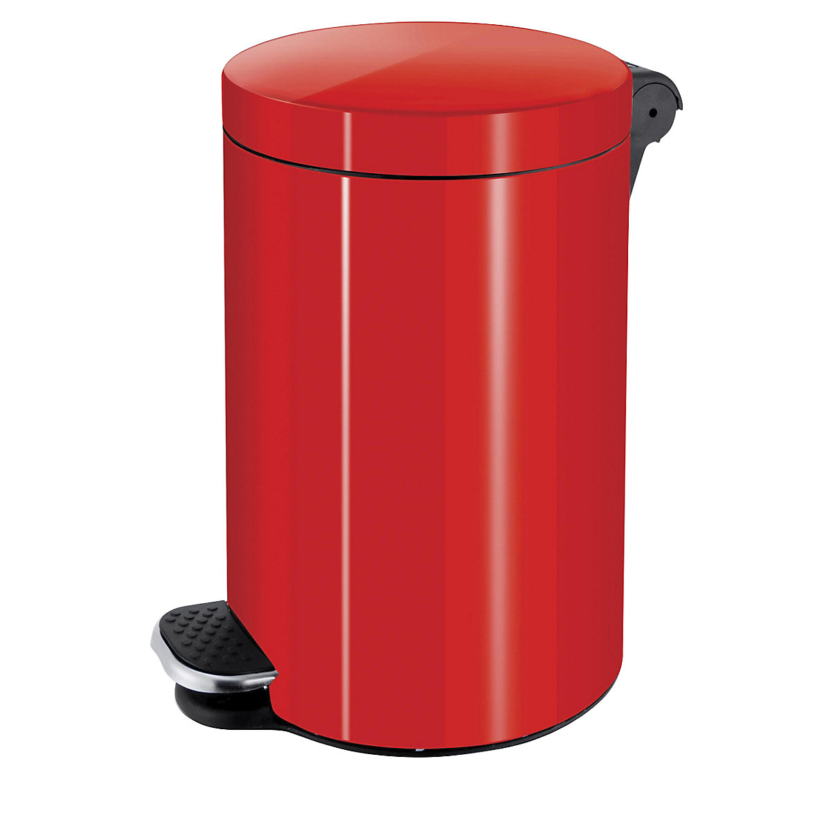 Spremnik za otpad s papučicom, volumen 5 l, VxØ 280 x 210 mm, u crvenoj boji