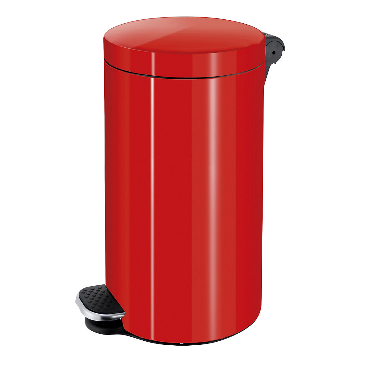 Spremnik za otpad s papučicom, volumen 20 l, VxØ 450 x 300 mm, u crvenoj boji