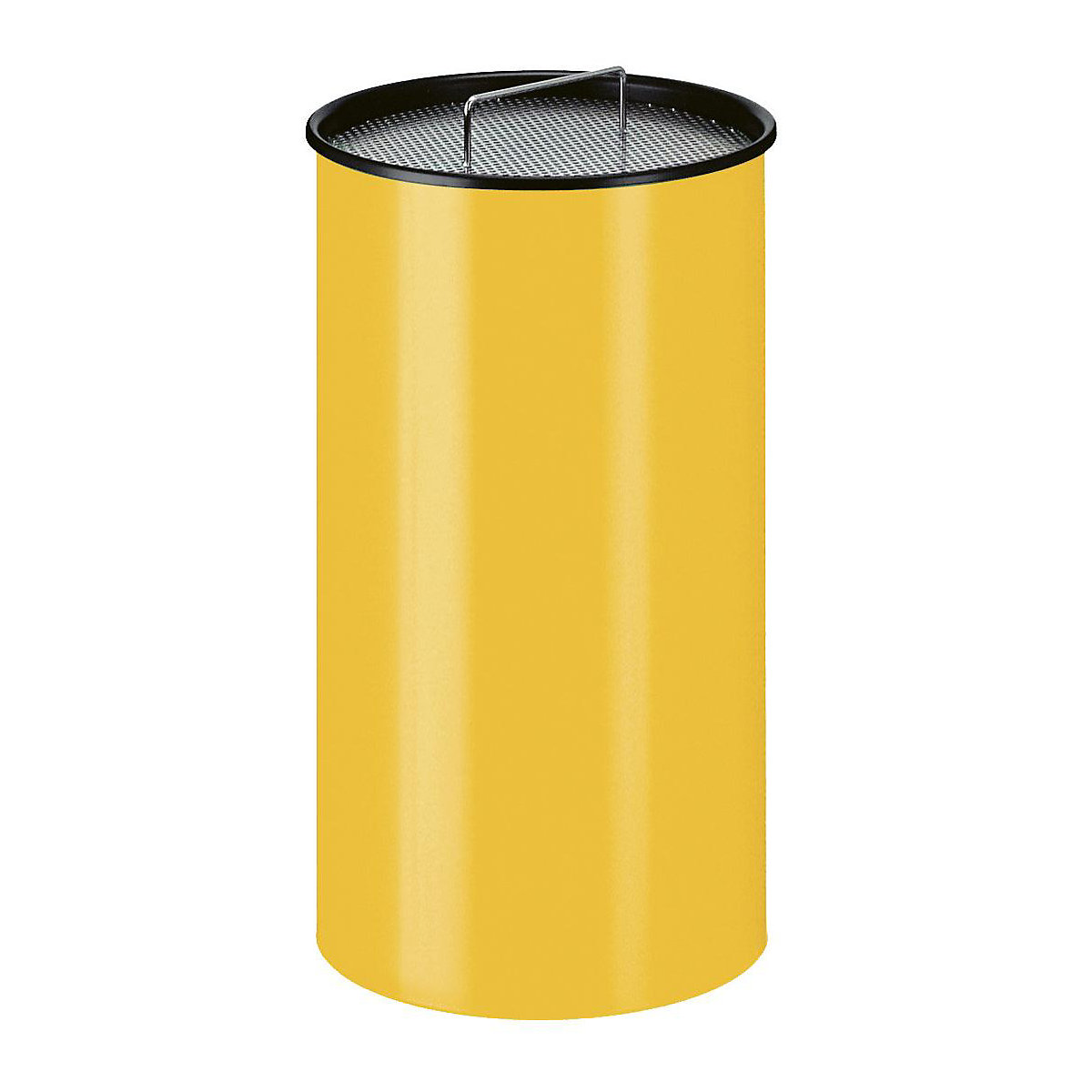 Stojeća pepeljara s pijeskom, okrugla izvedba, sa sitom, u žutoj boji-6